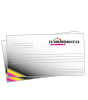Firmenschild in Fußabdruck-Form konturgefräst, einseitig 4/0-farbig bedruckt