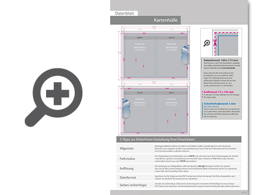 Product Bild kartenh__lle_basic_7_5_x_10_5_cm__1_1-farbig_(wei__)_bedruckt