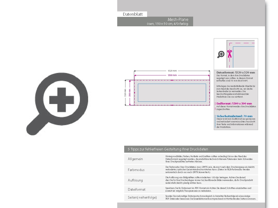 Product Bild hochwertige_mesh-plane_150_x_50_cm__4_0-farbig_bedruckt____sen_im_abstand_von_50_cm_oben_und_unten